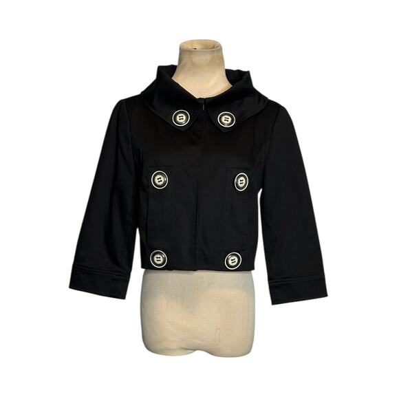 Selé black 3/4 sleeves crop jacket size small - Picture 11 of 11